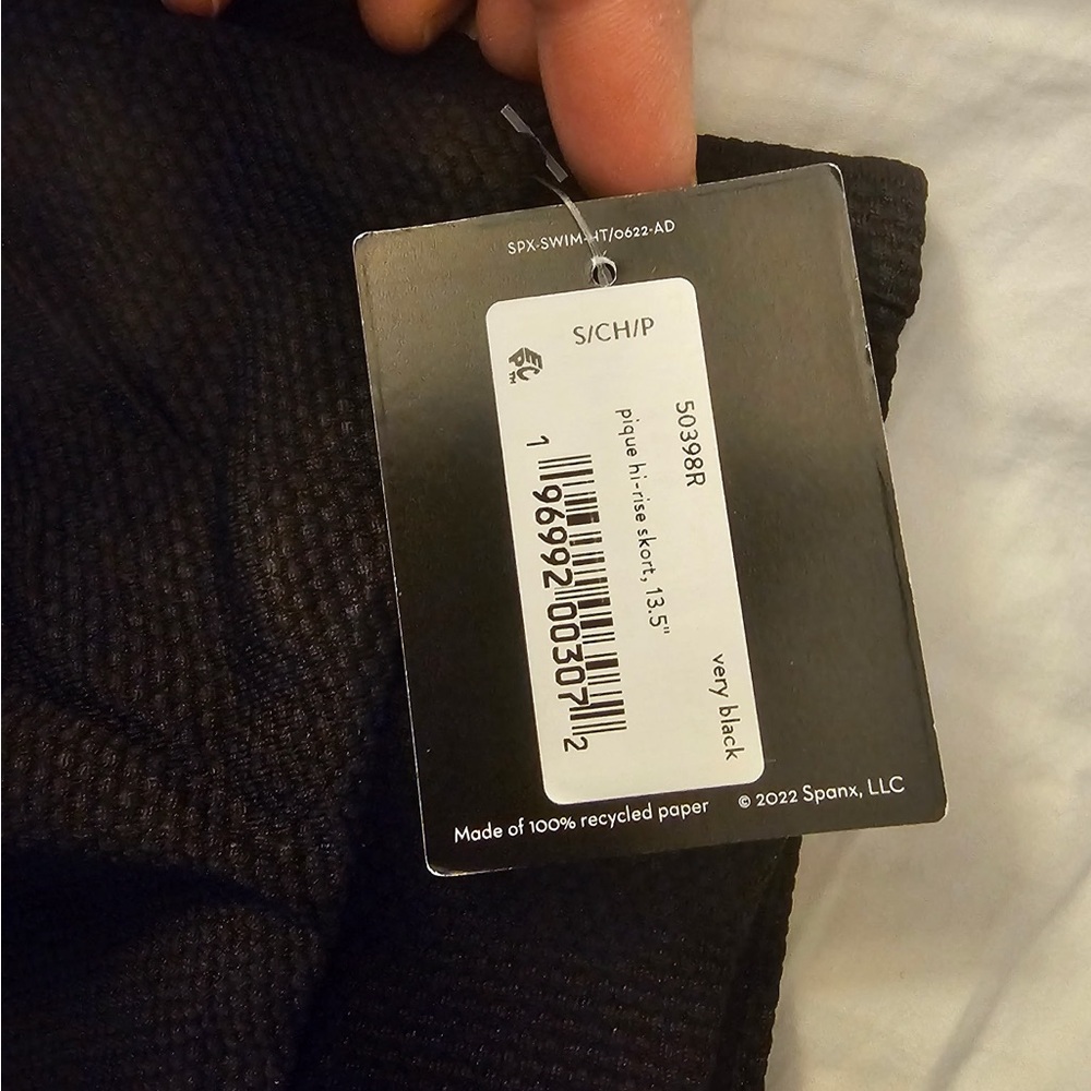 SPANX Black Mini SWIM Skort - Picture 5 of 6
